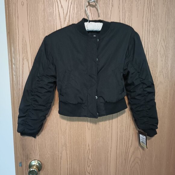 NEW Girls' Bomber Jacket - art class™ Black Medium - Picture 4 of 6